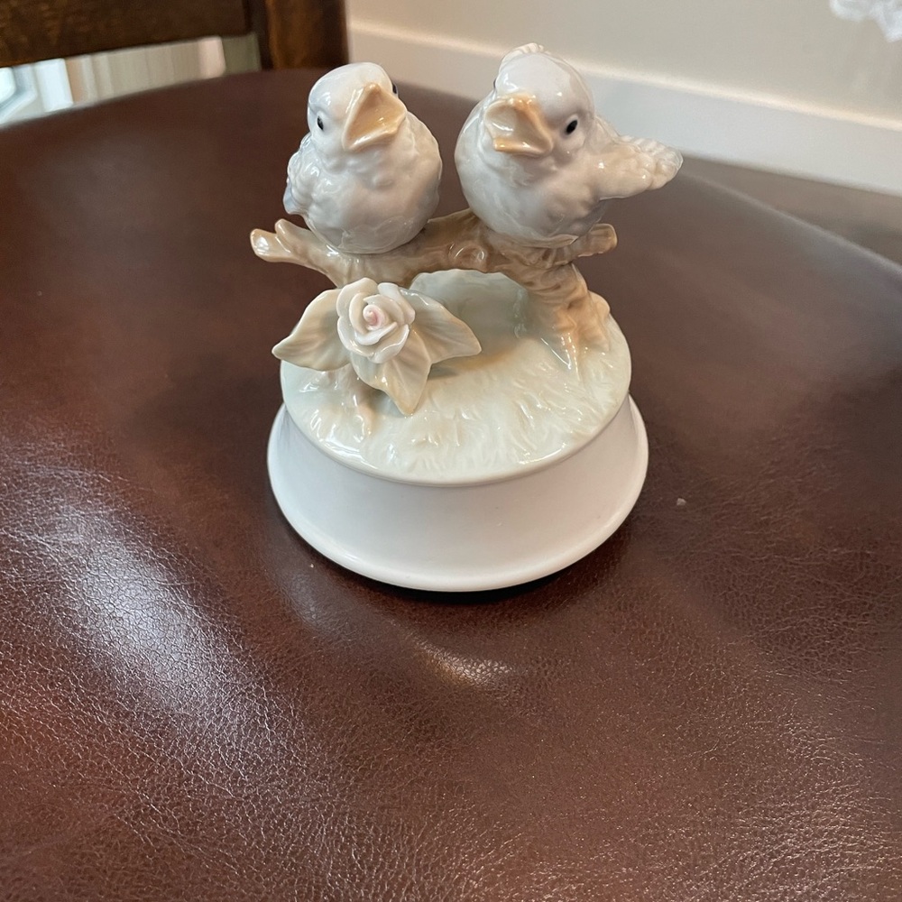 Elegant Ceramic Bird Pair on Branch